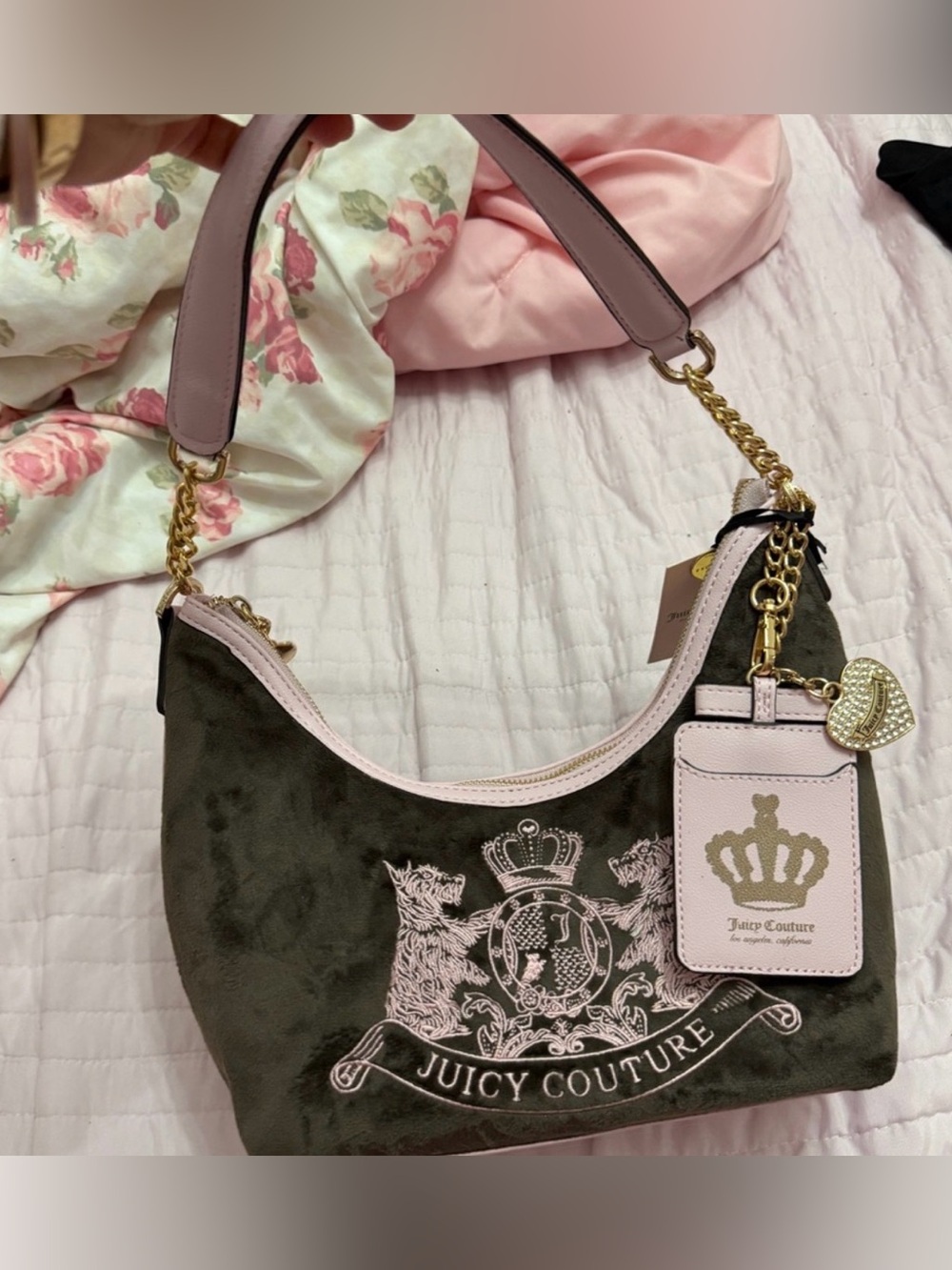 Juicy couture classic Scotty dogs HOBO bag color chocolate